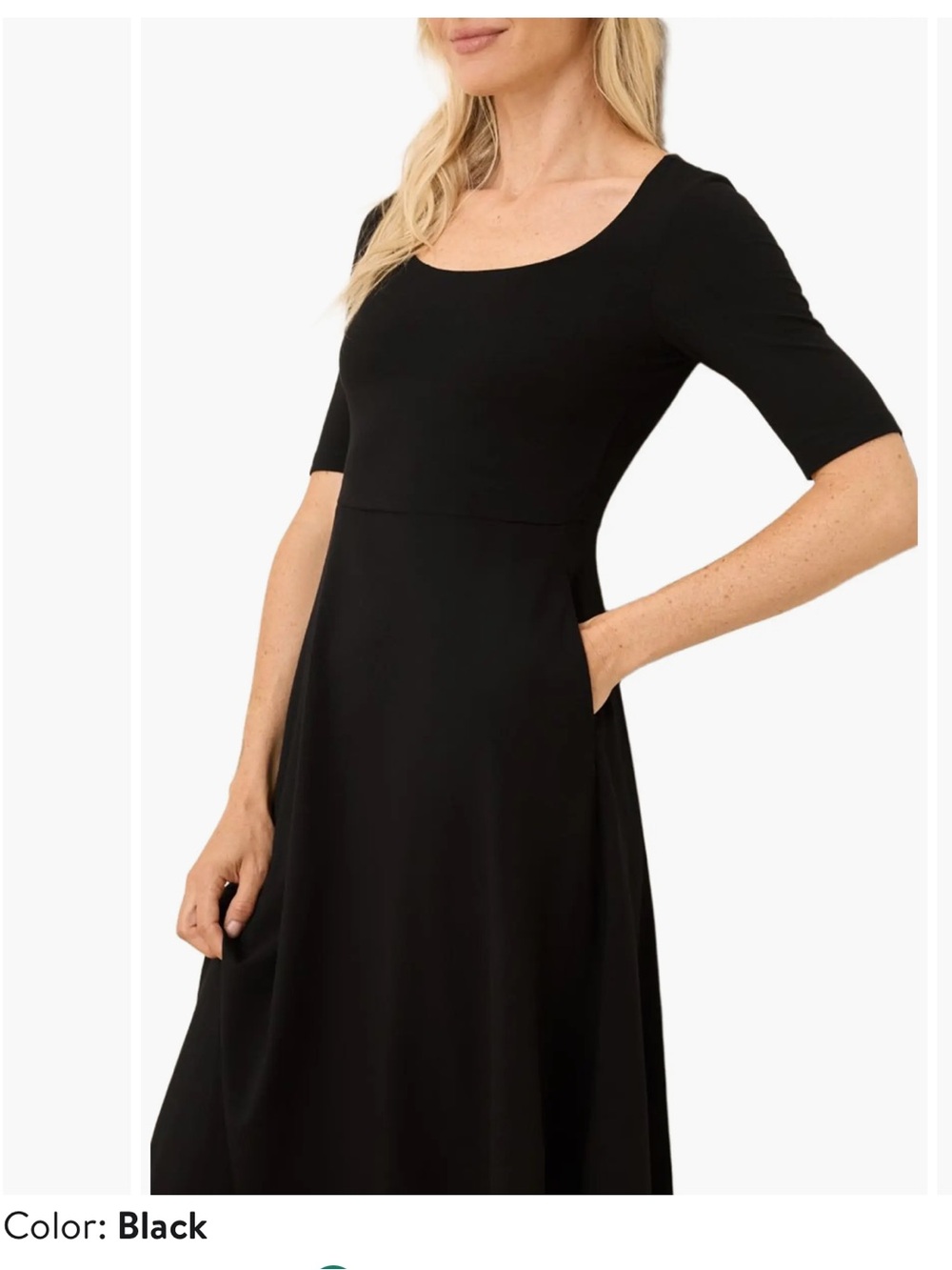 NWT - Pact - Fit & Flare Scoop Dress - Organic Cotton - Picture 4 of 15